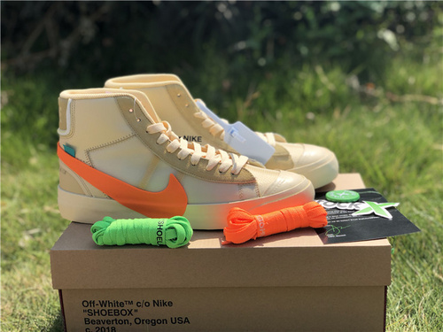 OFF-WHITE X NIKE BLAZER Studio MID Blazers Super League version_ the item number_ AA3832-700 large amount of shipment. 36 --- 46-2cf62251